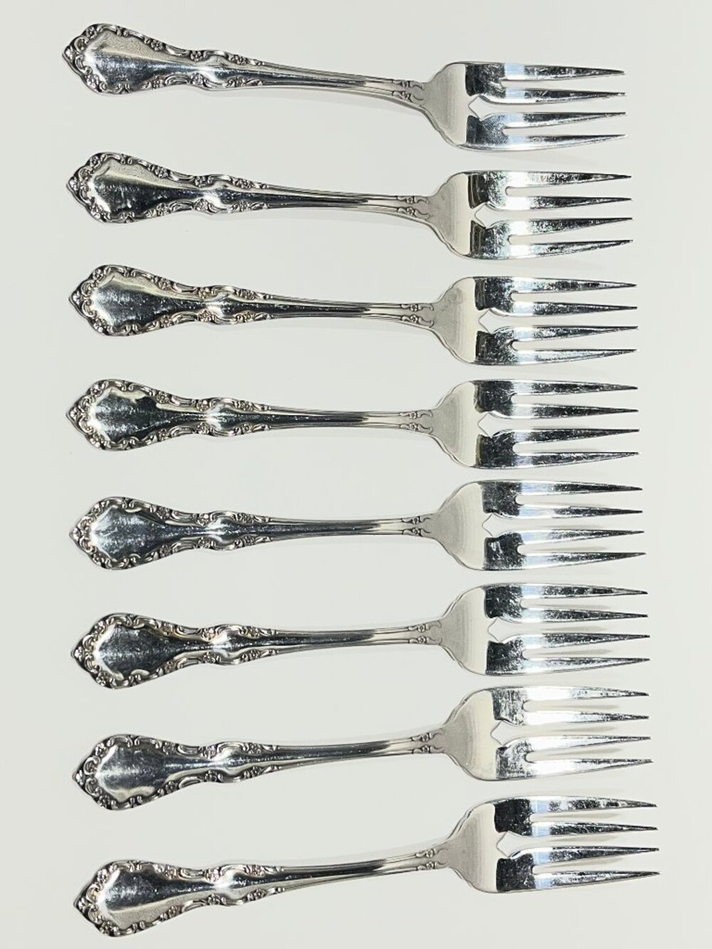 Set of 8 Oneida/Deluxe Distinction Stainless Steel MANSION HALL Salad Forks